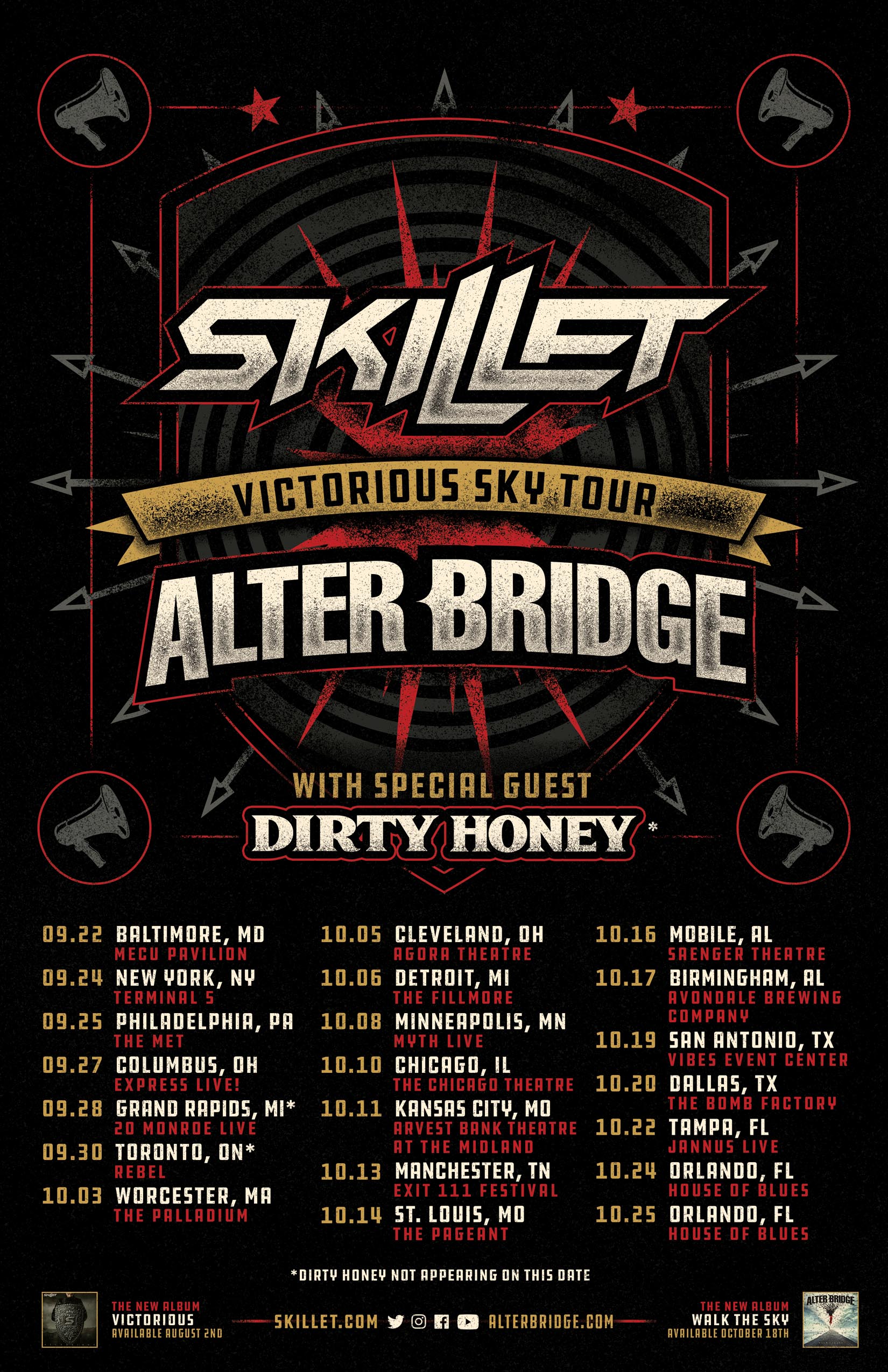tour dates for skillet